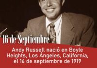 Andy Russell nació en Boyle Heights, Los Ángeles, California, el 16 de septiembre de 1919