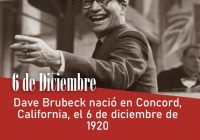 Dave Brubeck nació en Concord, California, el 6 de diciembre de 1920