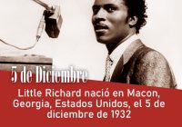 Little Richard nació en Macon, Georgia, Estados Unidos, el 5 de diciembre de 1932