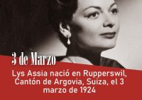 Lys Assia nació en Rupperswil, Cantón de Argovia, Suiza, el 3 marzo de 1924